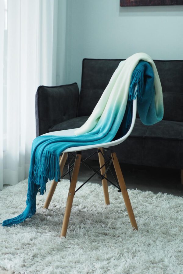 Throws Blanket Ombre Blue